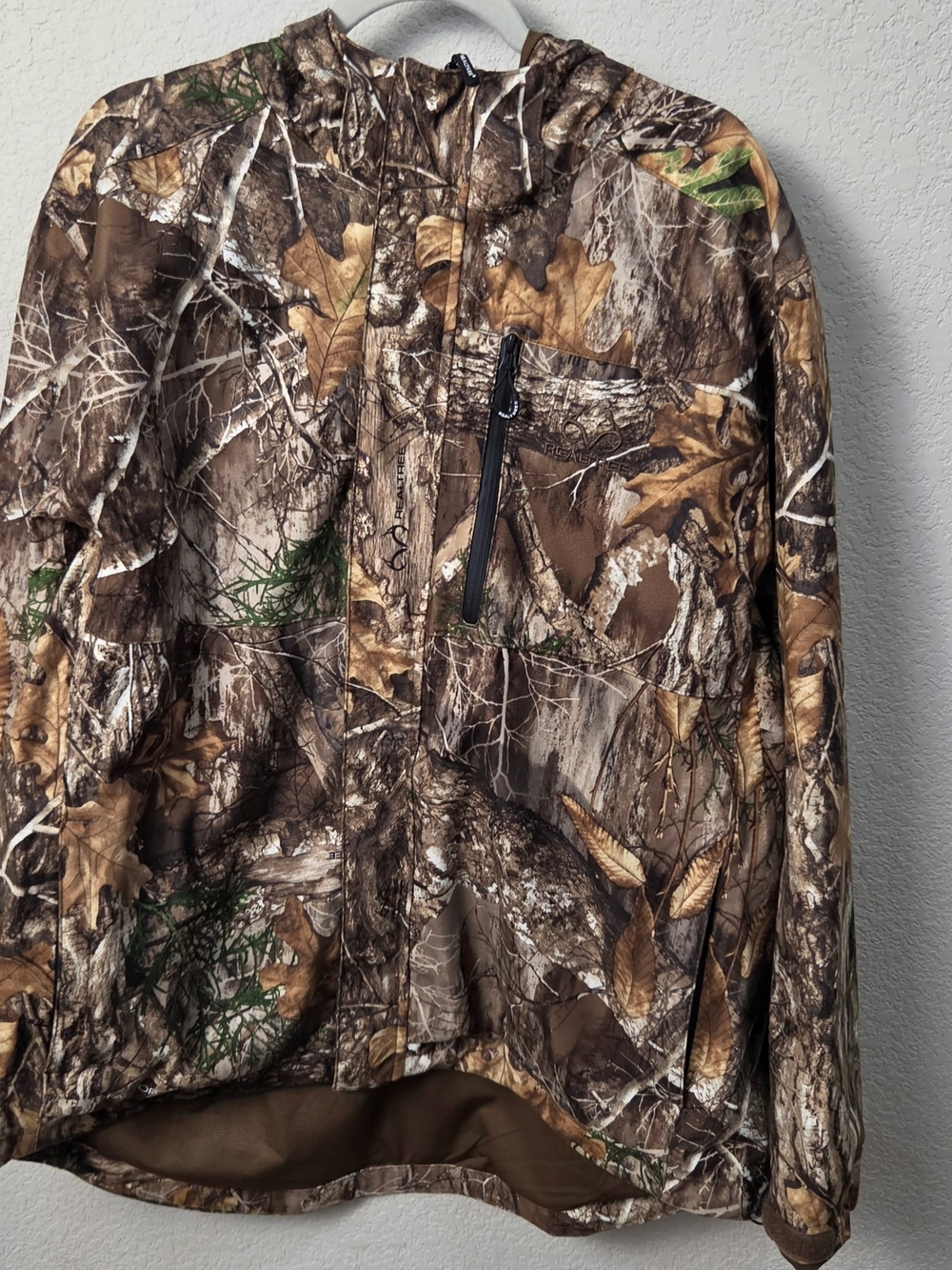Realtree Men's Brown Woodland Camo Hooded Performance Jacket